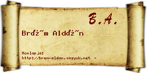 Brém Aldán névjegykártya